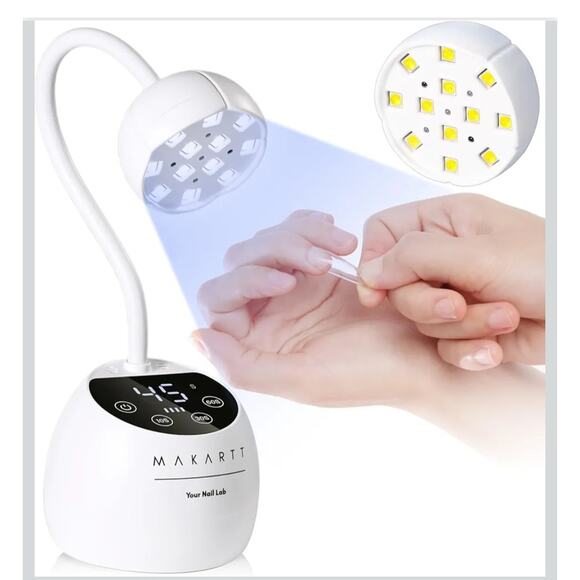 New UV LED Nail Lamp Gooseneck UV Light for Gel Nails Cherie Cordless USB 39W - Picture 1 of 7